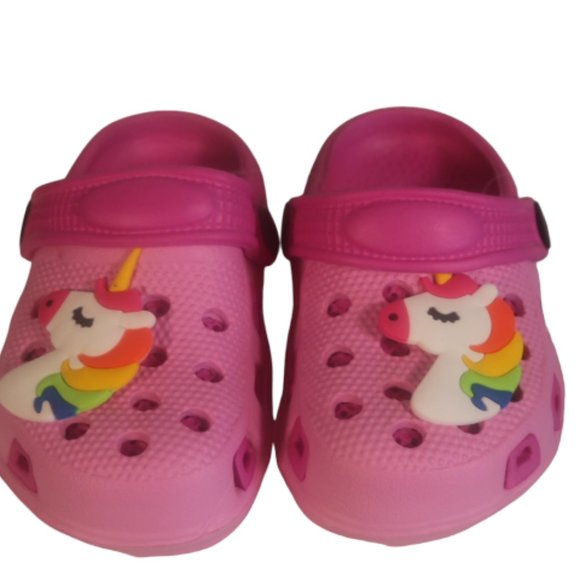 Coastal kick toddler two tone  Pink Fuchsia Crogs Size 8  Baby Infant - Picture 8 of 16